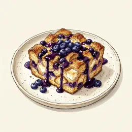 Blueberry and Cream Cheese French Toast Casserole
