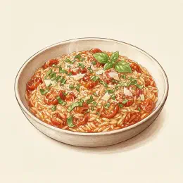 Burst Cherry Tomato Orzotto