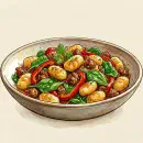 Chorizo Roasted Red Pepper Spinach Gnocchi