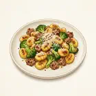 Crispy Gnocchi with Sausage and Broccoli