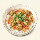 Healthy Thai Turkey Meatballs in Coconut Curry