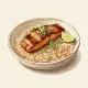 Sushi Rice with Miso-Caramel Glazed Salmon