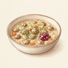 Swedish Meatball Soup with Pasta